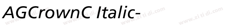 AGCrownC Italic字体转换